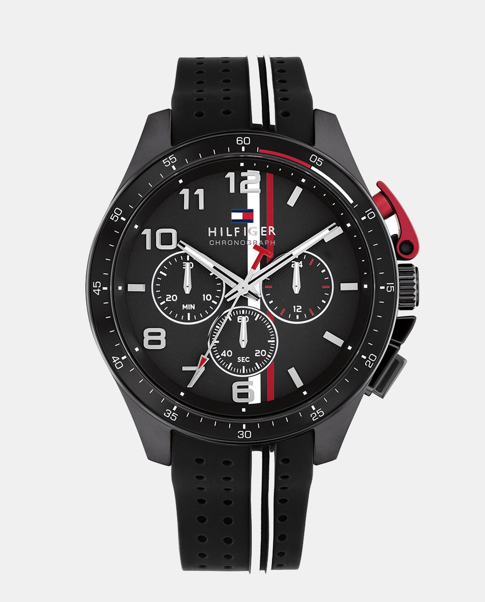 Imagen 0 de Reloj de hombre Bank 1792168 cronógrafo de silicona negro Negro