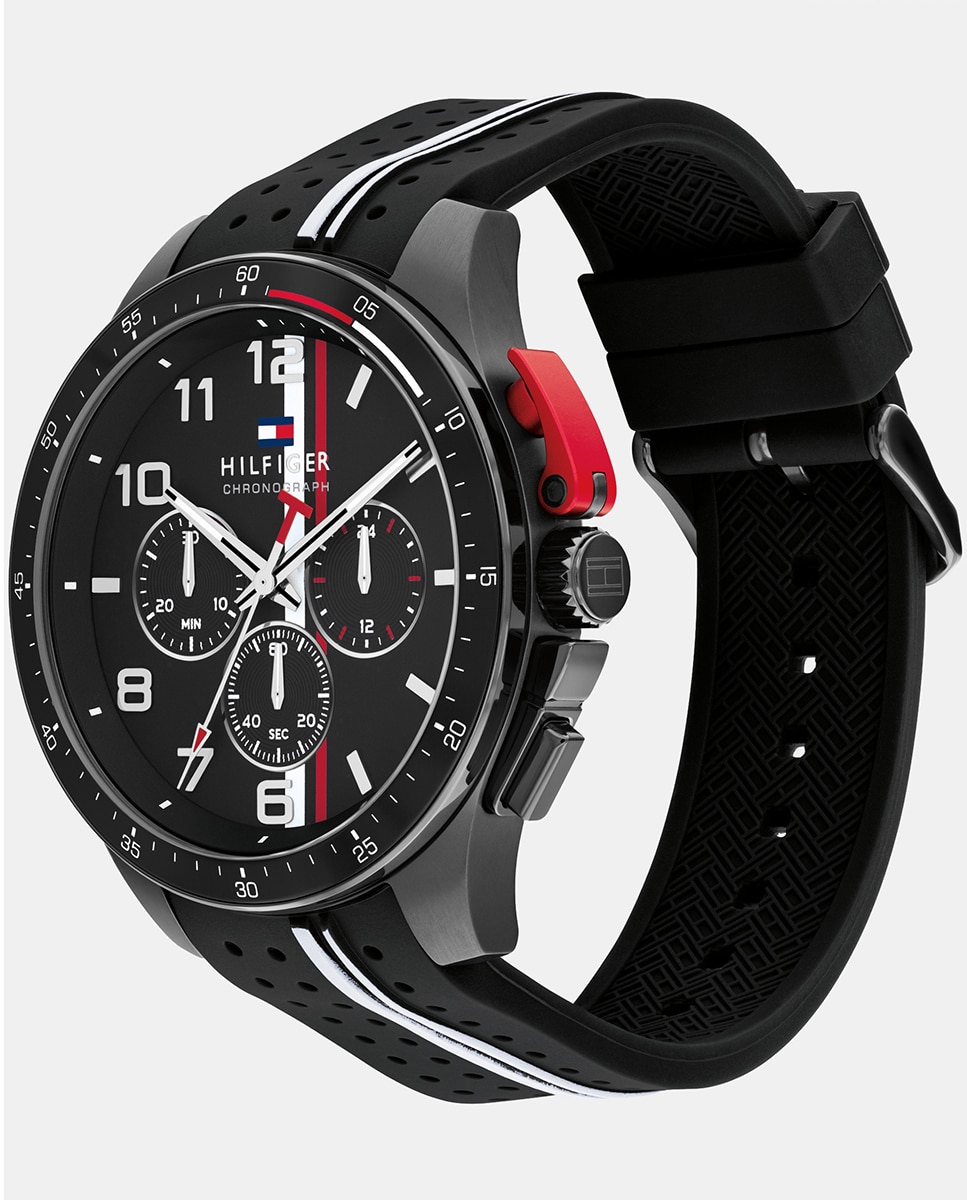 Relógio Bank 1792168 Cronófago de Silicone - Preto Preto-2