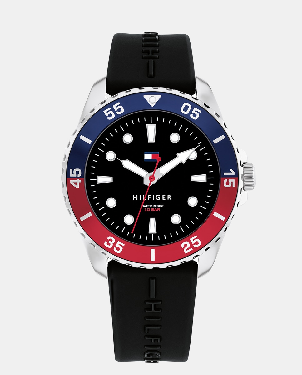 Reloj de niño Boys 1720046 de silicona azul - Tommy Hilfiger - Negro Negro-1