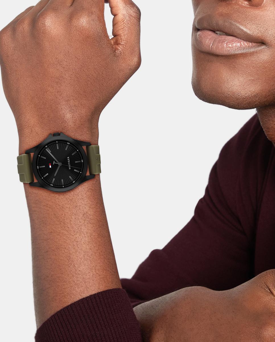 Reloj de hombre Bruce 1710741 de silicona verdes - Tommy Hilfiger - Negro Negro-4