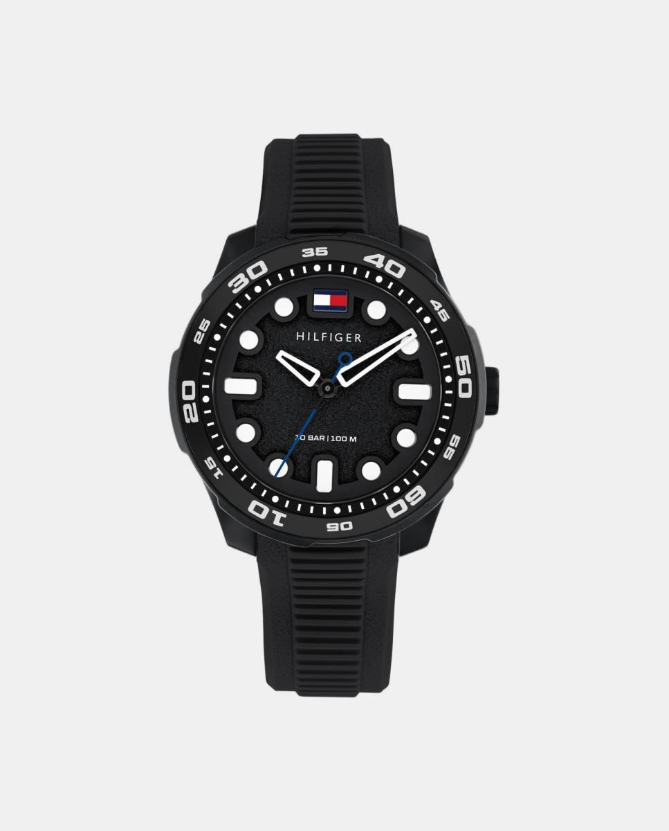 Reloj de niño TH - Regatta 1720054 de silicona negro Negro Tommy Hilfiger Negro-1