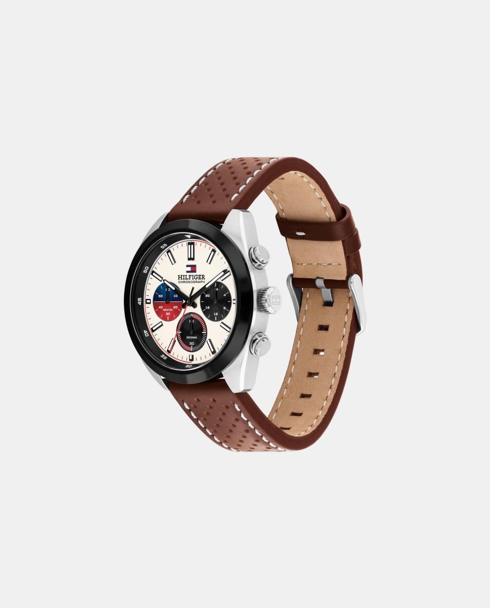 Reloj de hombre Hudson 1710765 de piel marrón - Tommy Hilfiger - Beige Beige-2