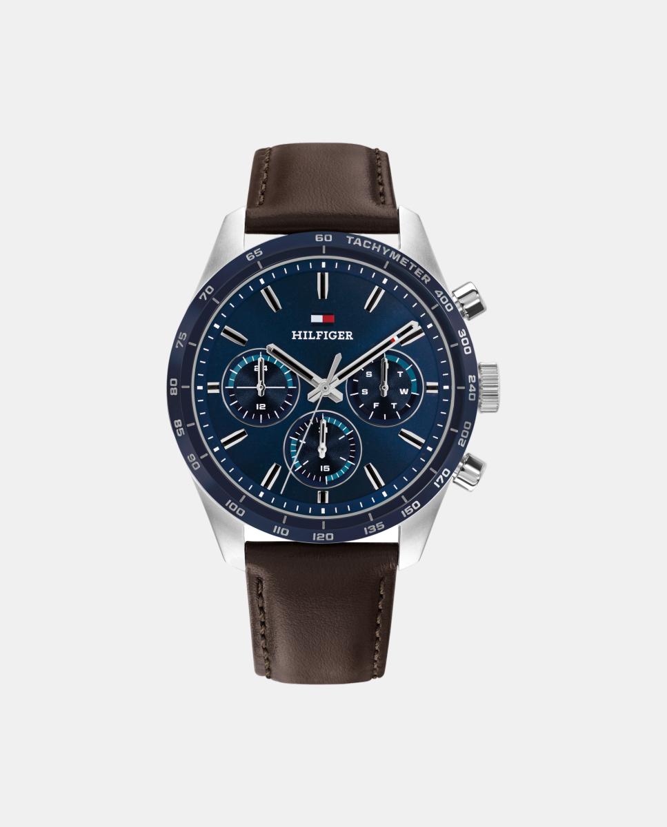 Relojes de hombre Hampton 1792276 multifunción de piel - Tommy Hilfiger - Azul marino Azul marino-1