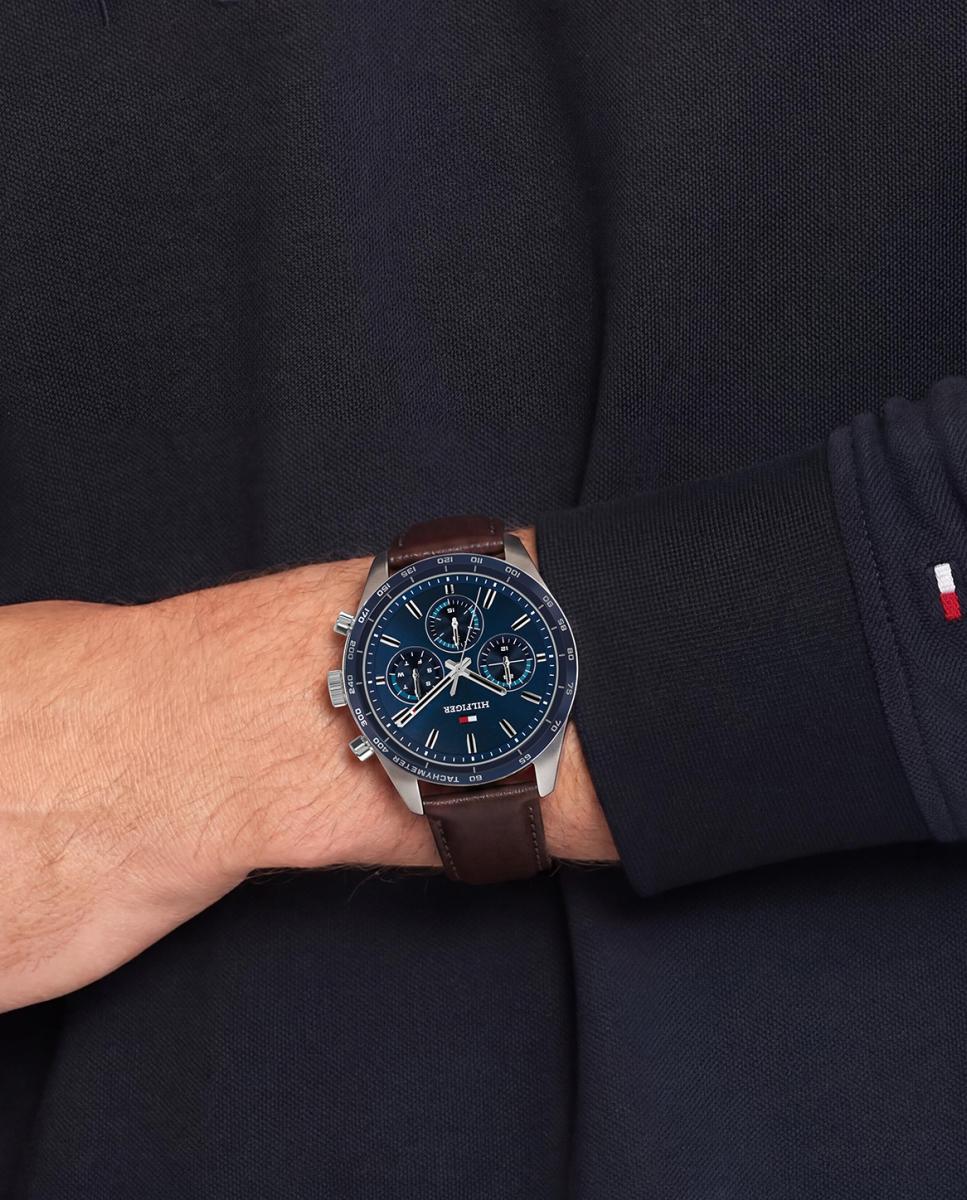 Relojes de hombre Hampton 1792276 multifunción de piel - Tommy Hilfiger - Azul marino Azul marino-4
