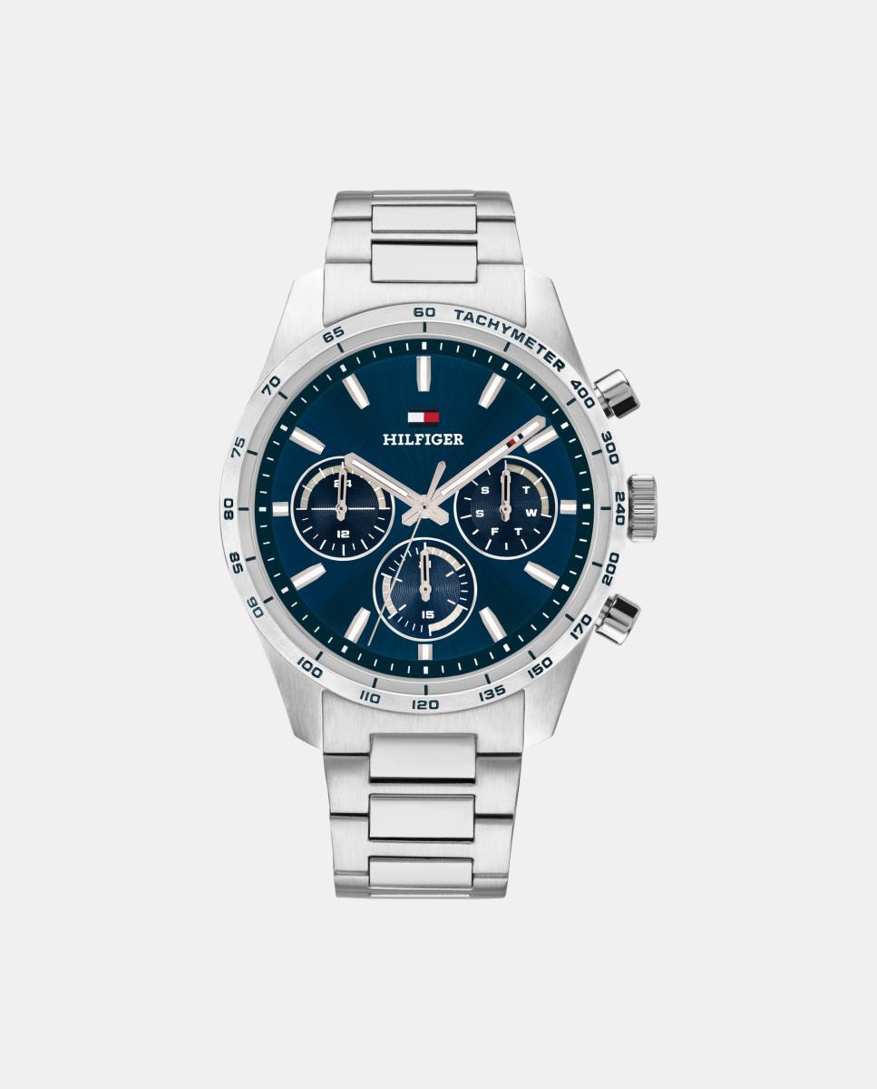 Reloj hombre Hampton 1792278 multifunción de acero - Tommy Hilfiger - Azul marino Azul marino-1