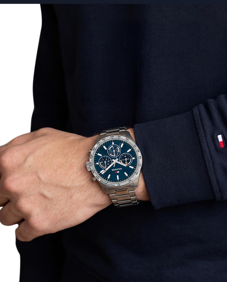 Reloj hombre Hampton 1792278 multifunción de acero - Tommy Hilfiger - Azul marino Azul marino-4