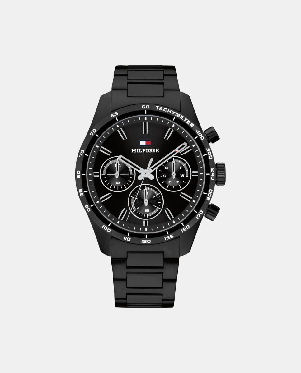 Reloj hombre Hapton 1792280 multifunción de acero - Tommy Hilfiger - Negro Negro-1
