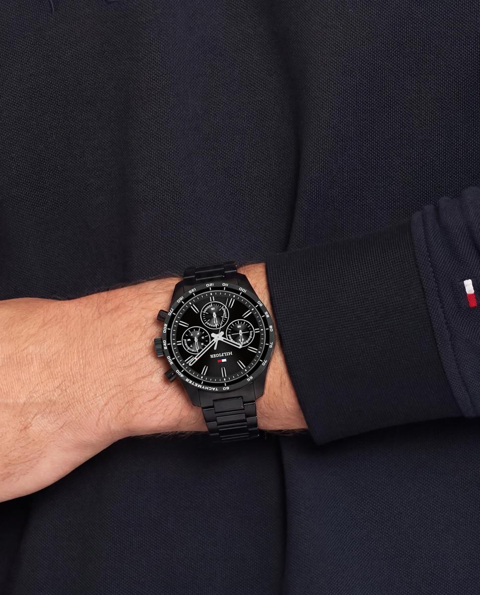 Reloj hombre Hapton 1792280 multifunción de acero - Tommy Hilfiger - Negro Negro-4