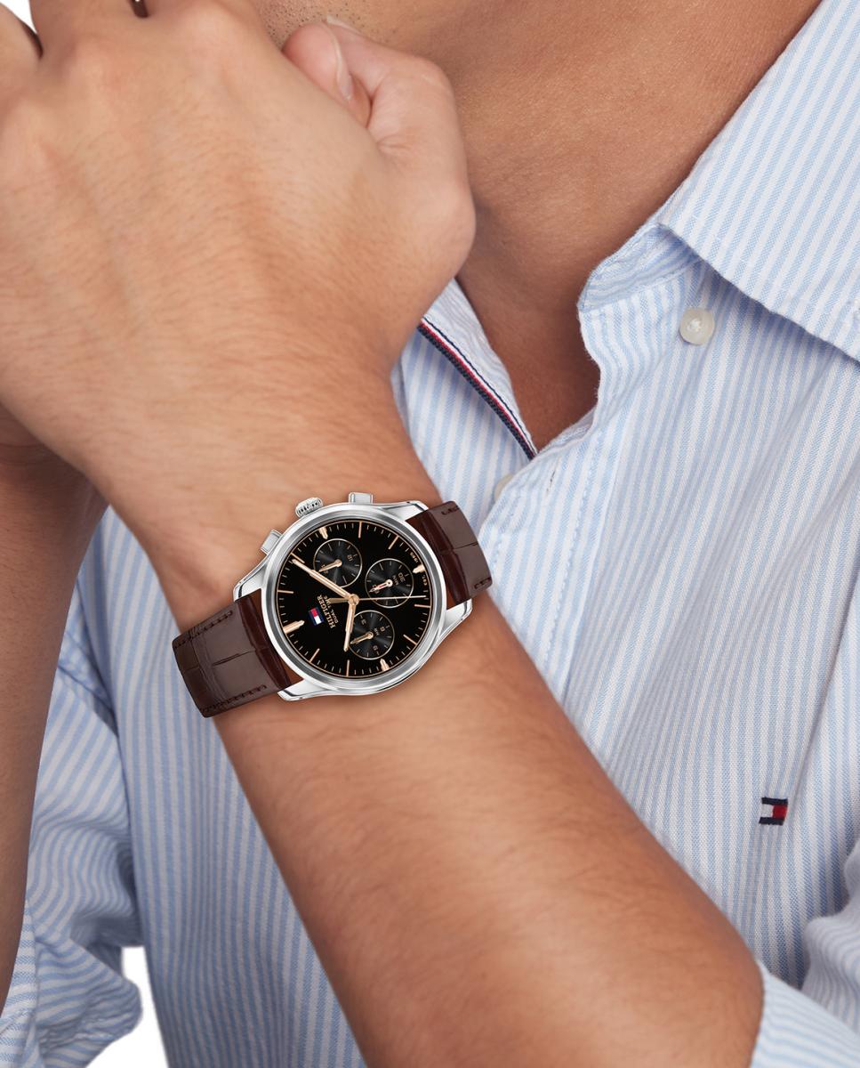 Reloj hombre The Empire 1710808 de piel marrón - Tommy Hilfiger - Negro Negro-4