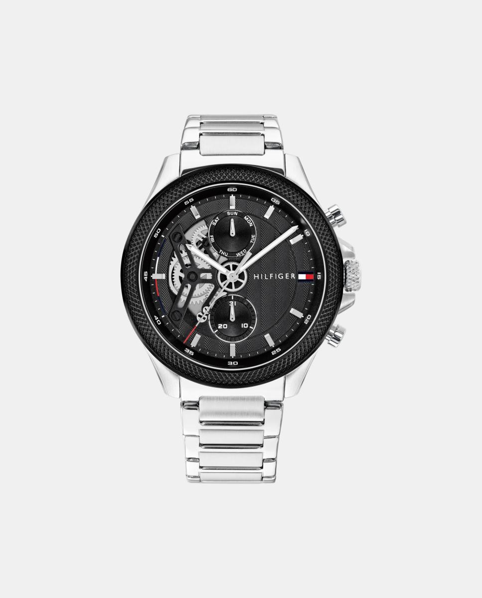 Reloj de hombre Clark 1792289 multifunción de acero - Tommy Hilfiger - Negro Negro-1