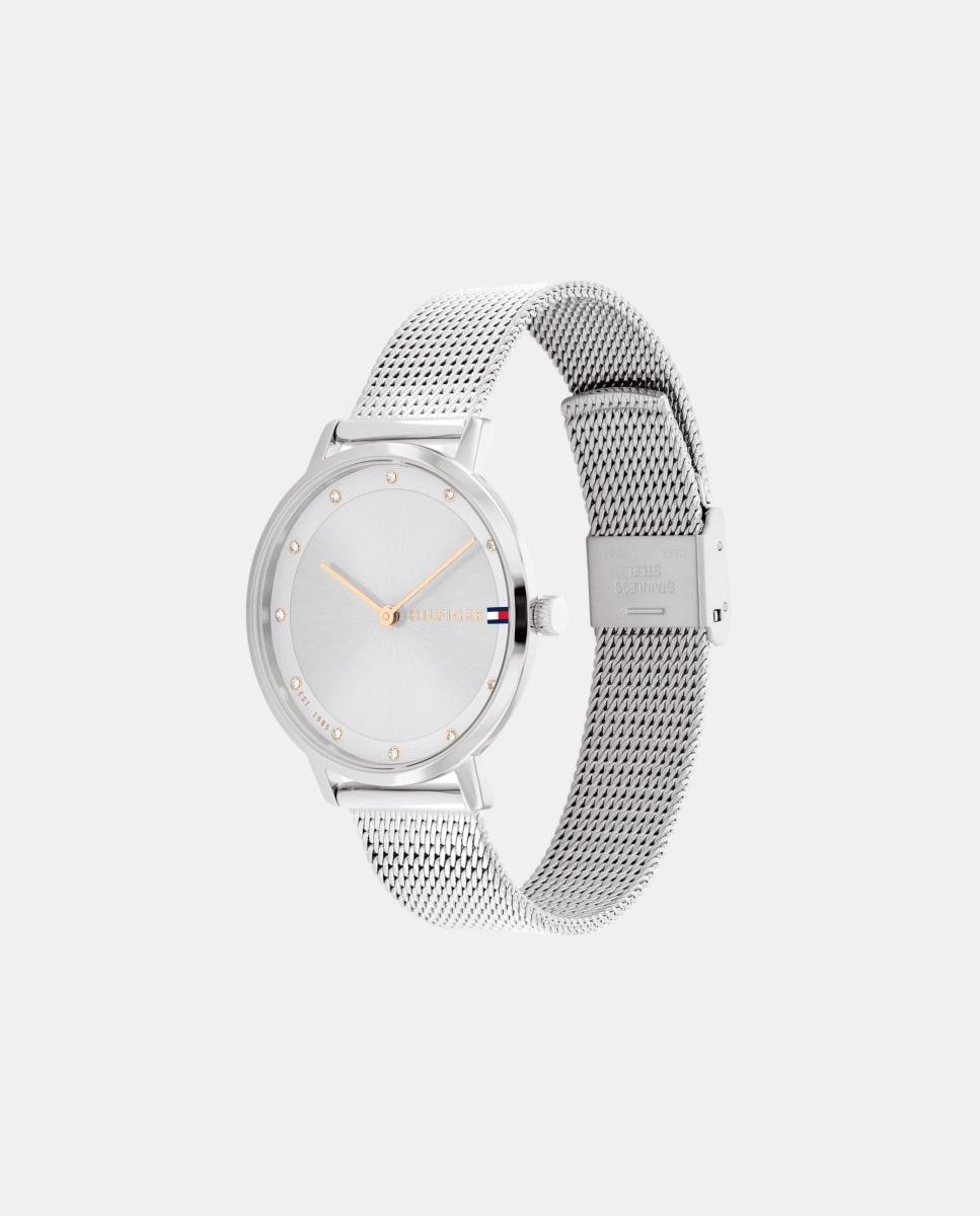 Relógio Pippa 1782665 de Malha de Aço Prata-2