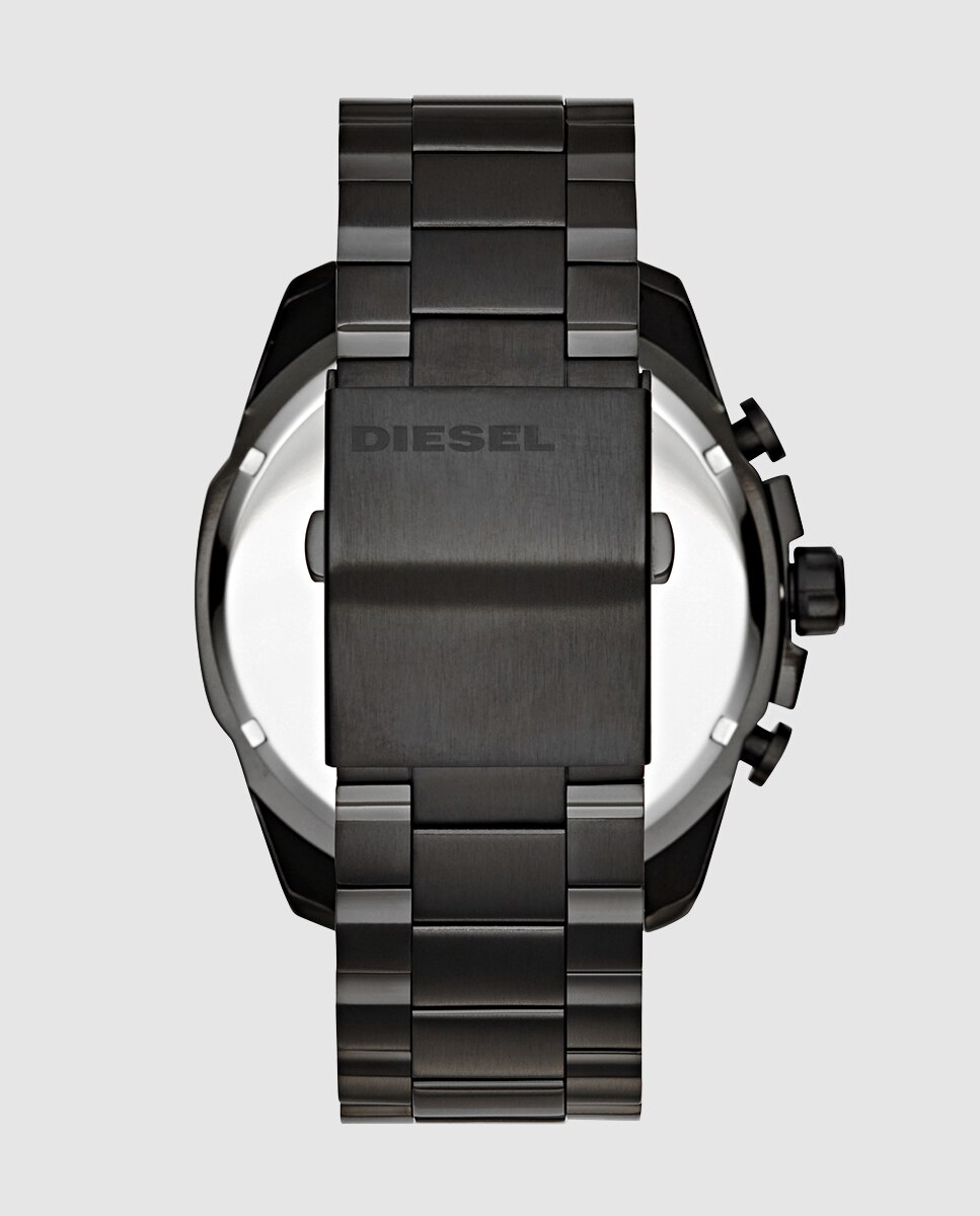 Relógio masculino Diesel DZ4318 Mega Chief em aço Preto-2
