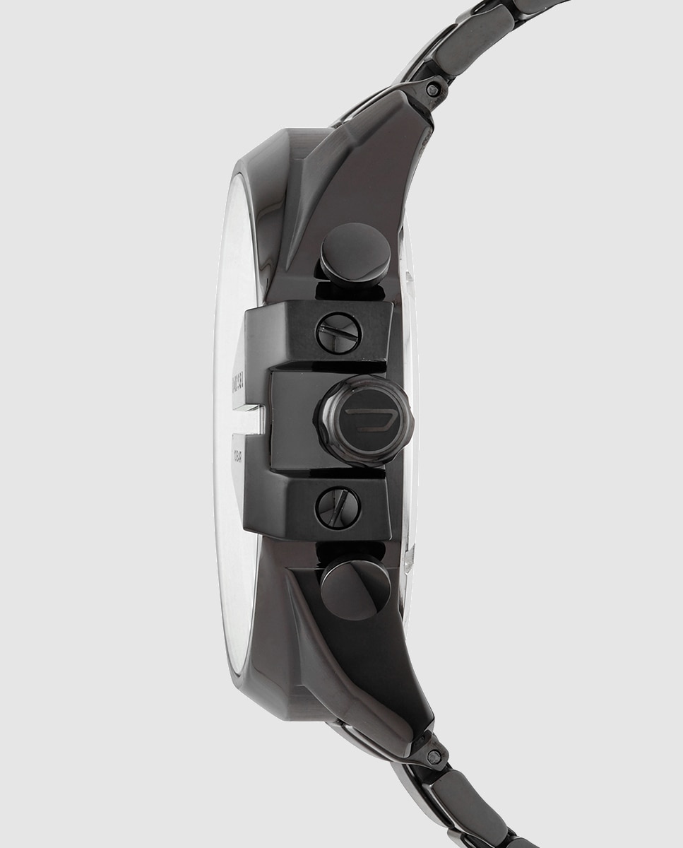Relógio masculino Diesel DZ4318 Mega Chief em aço Preto-3