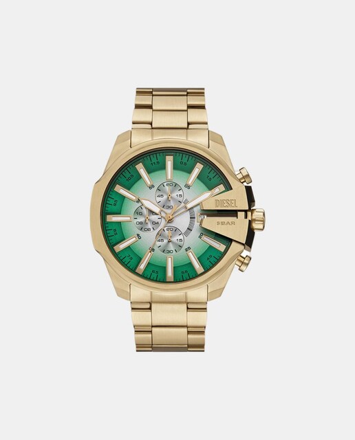 Imagen 0 de Reloj hombre Mega Chief Slim DZ4684 cronógrafo de acero dorado