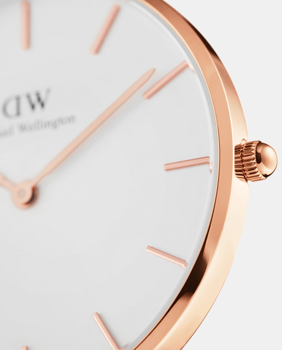 Relógio Petite Mesh DW00100219 de Malha de Aço - Dourado Rosa Rosa-5