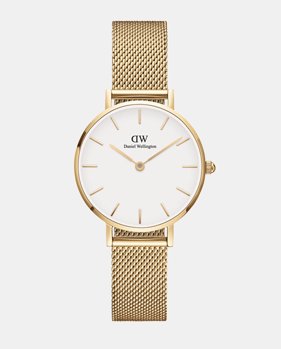 Relógio Petite Mesh DW00100350 de Malha de Aço - Dourado Ouro-1