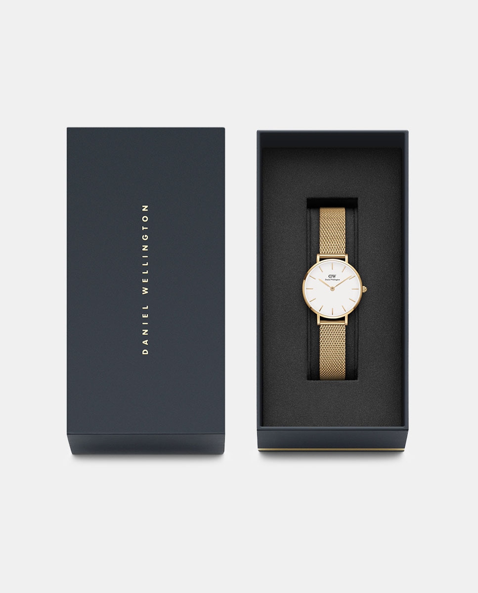 Relógio Petite Mesh DW00100350 de Malha de Aço - Dourado Ouro-2