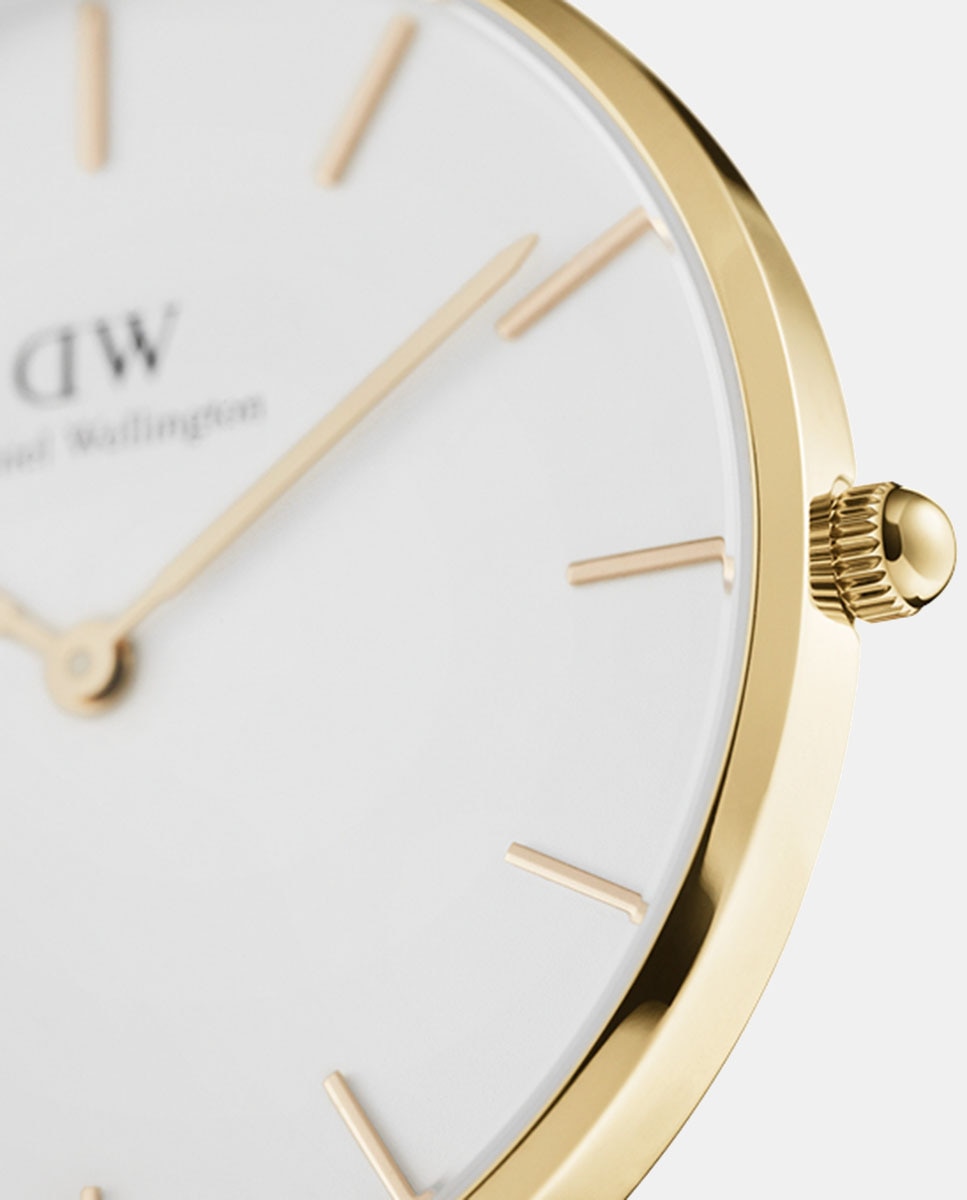 Relógio Petite Mesh DW00100350 de Malha de Aço - Dourado Ouro-5