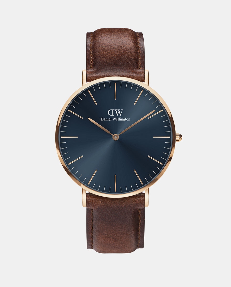 Relógio Classic Revival DW00100626 em Pele - Castanho Castanho-1