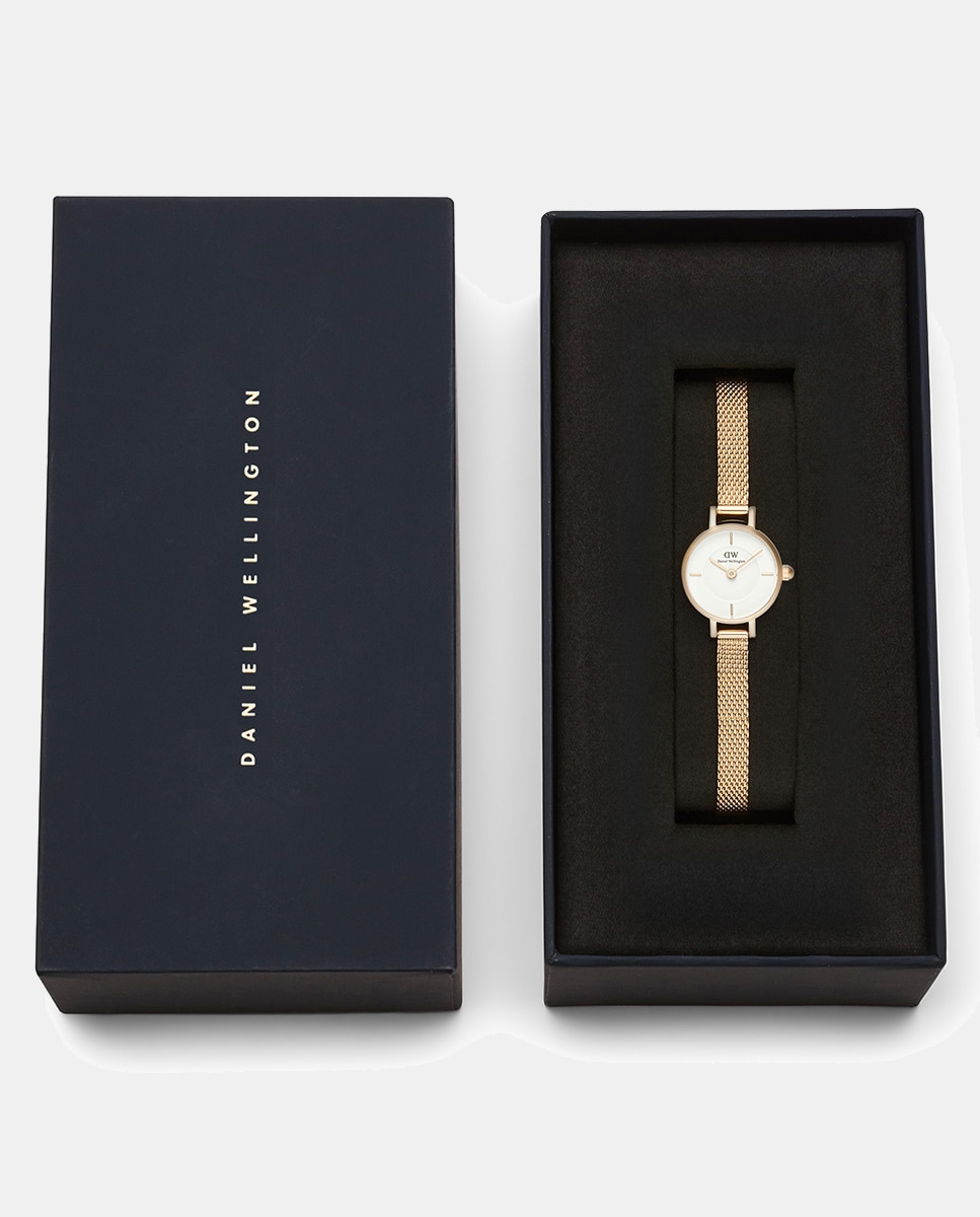 Relógio Petit Mini DW00100745 de Malha - Dourado Ouro-4