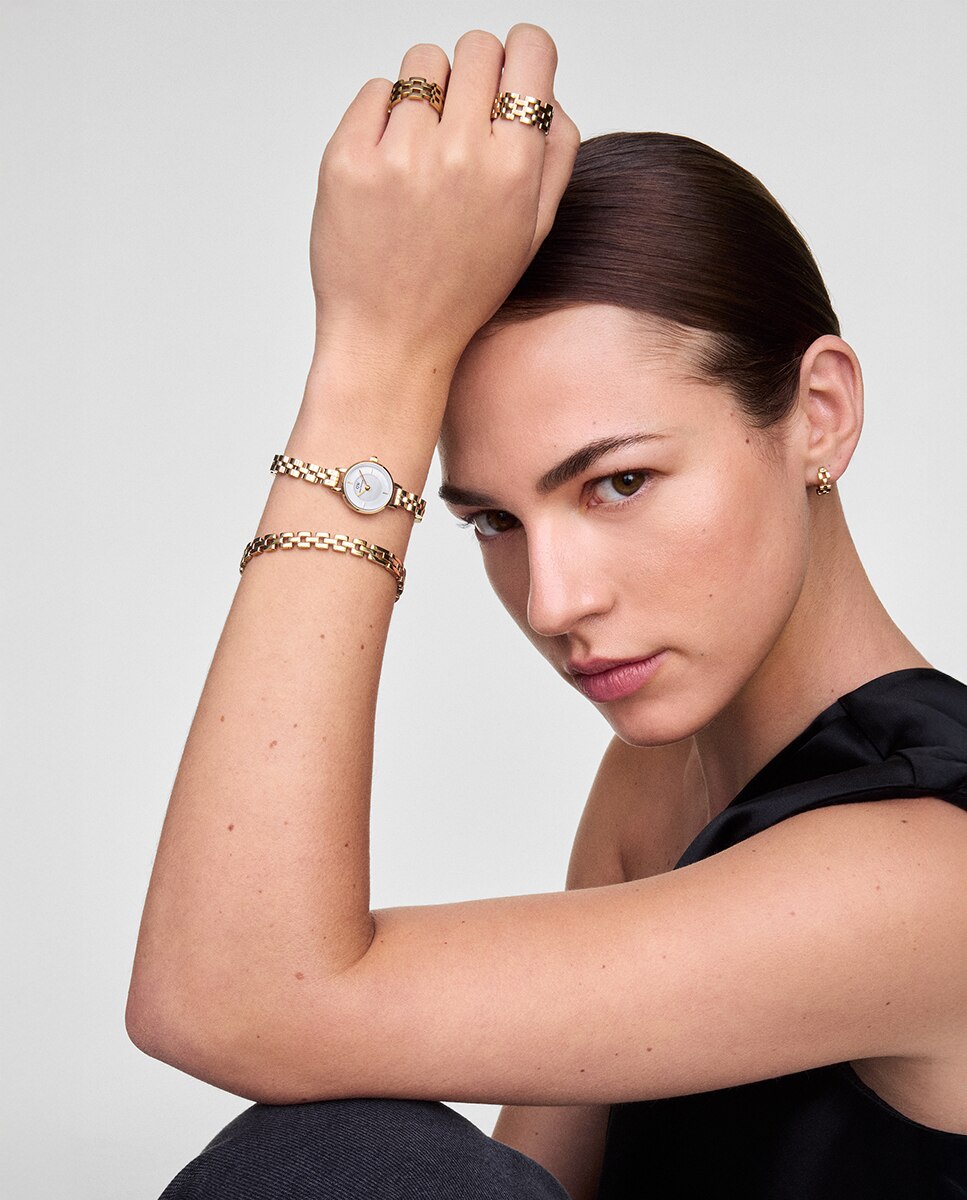 Reloj de mujer Petit Mini Arch DW00100855 de acero dorado - Daniel Wellington - Blanco Blanco-5