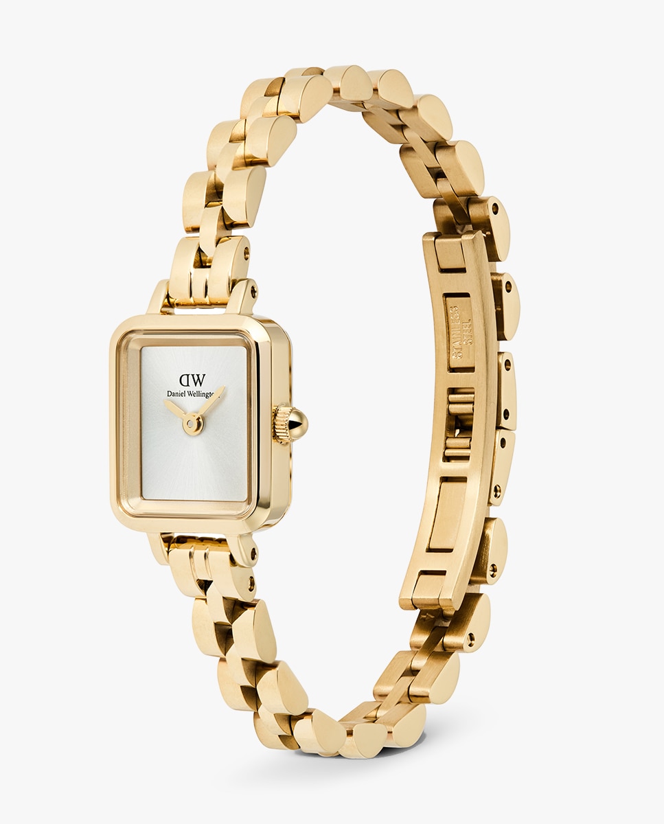 Reloj de mujer Petit Mini Quadro Arch DW00100850 de acero dorado - Daniel Wellington - Blanco Blanco-3