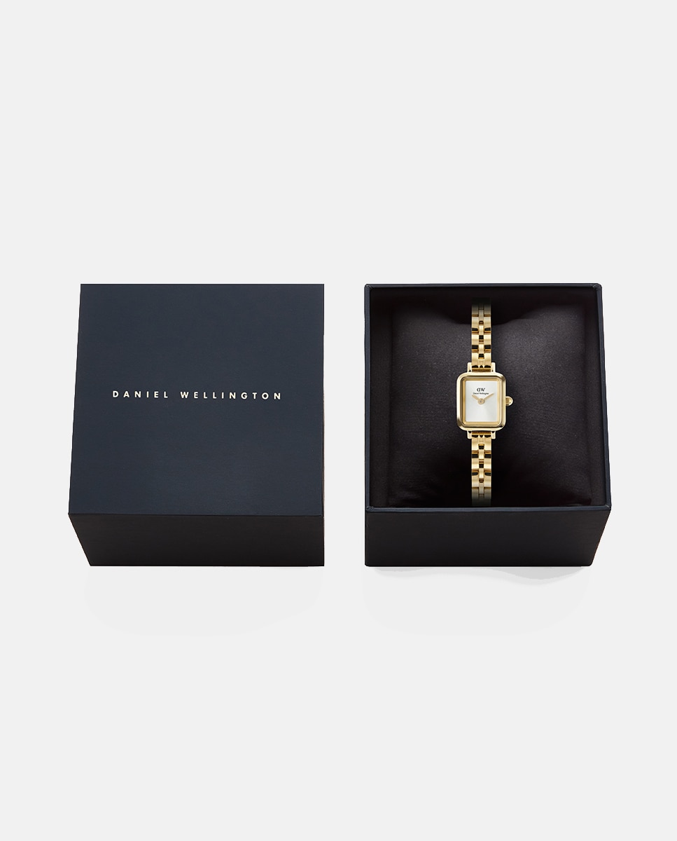 Reloj de mujer Petit Mini Quadro Arch DW00100850 de acero dorado - Daniel Wellington - Blanco Blanco-4