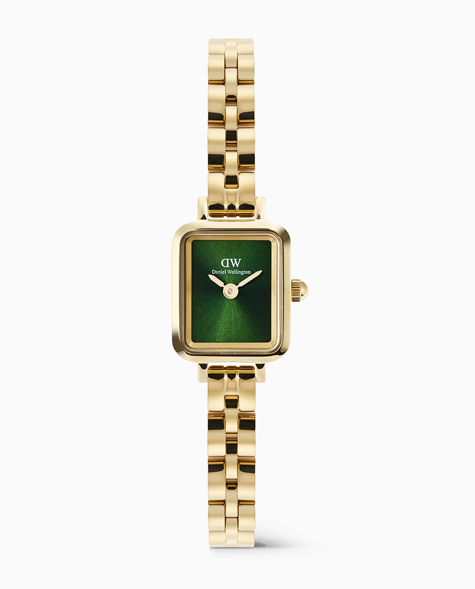 Reloj de mujer Petit Mini Quadro Arch DW00100852 de acero dorado - Daniel Wellington - Verde Verde-1
