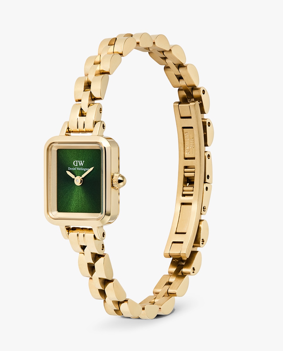 Reloj de mujer Petit Mini Quadro Arch DW00100852 de acero dorado - Daniel Wellington - Verde Verde-3