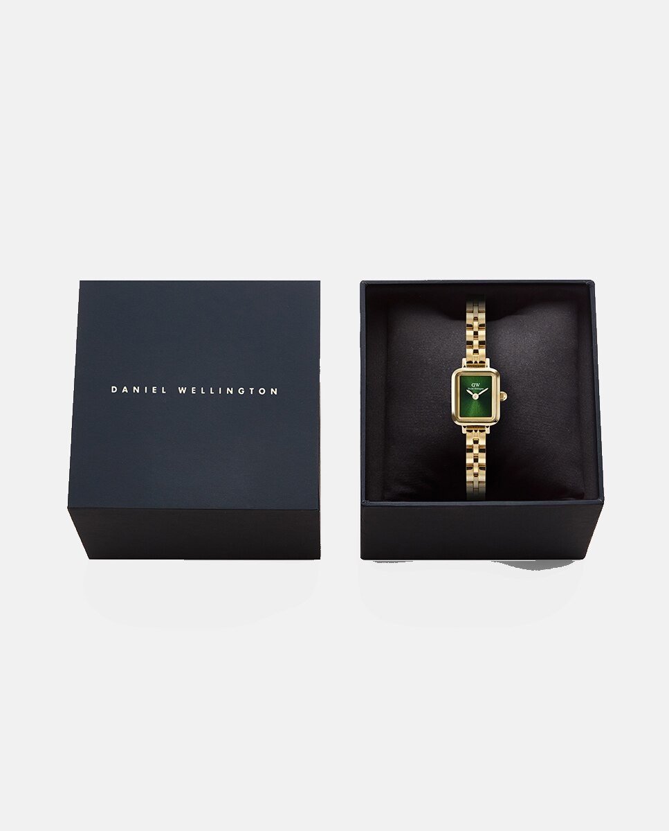 Reloj de mujer Petit Mini Quadro Arch DW00100852 de acero dorado - Daniel Wellington - Verde Verde-4