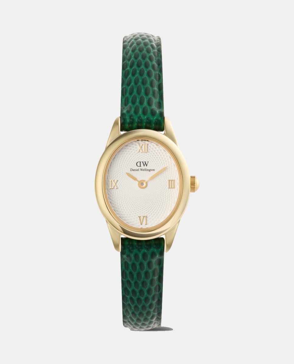 Imagen 0 de Reloj de mujer Ophelia Mini DW00100892 de piel verde Blanco
