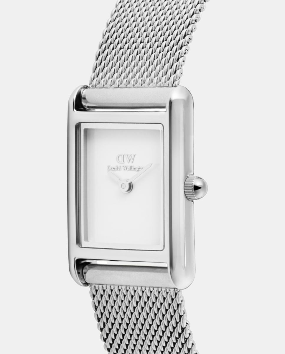 Relógio Bound Mini DW00100927 em malha de aço Branco-2