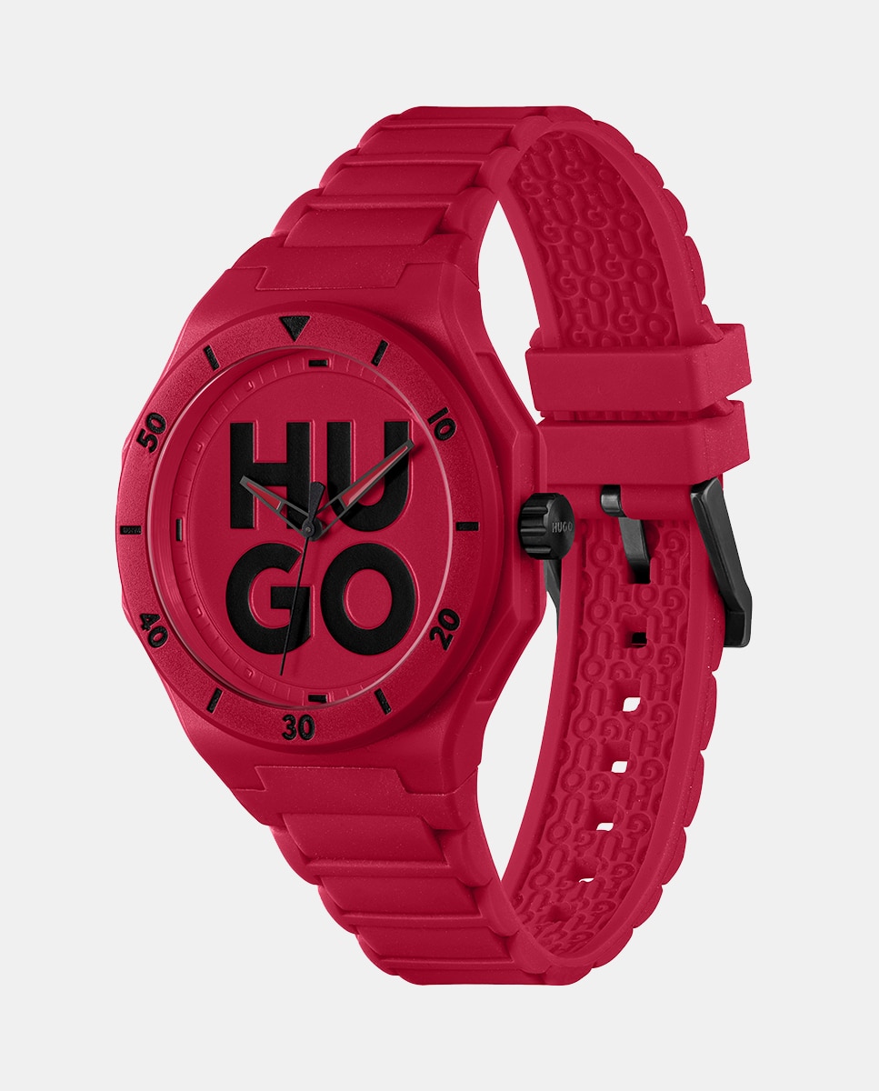 Relógio 1530328 de Silicone - Vermelho Vermelho-4