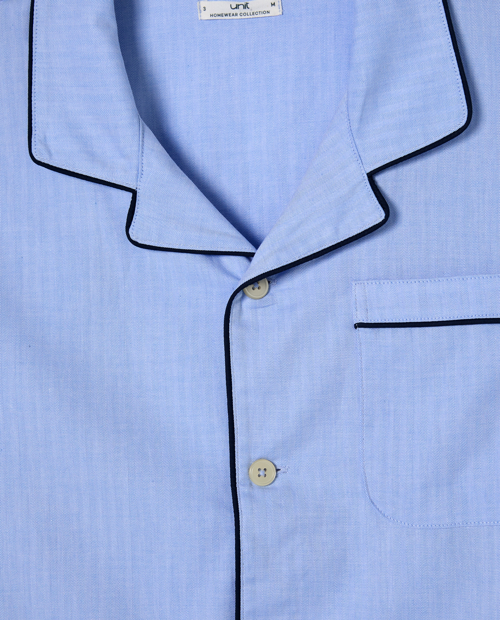 Pijama hombre algodón Azul claro-4
