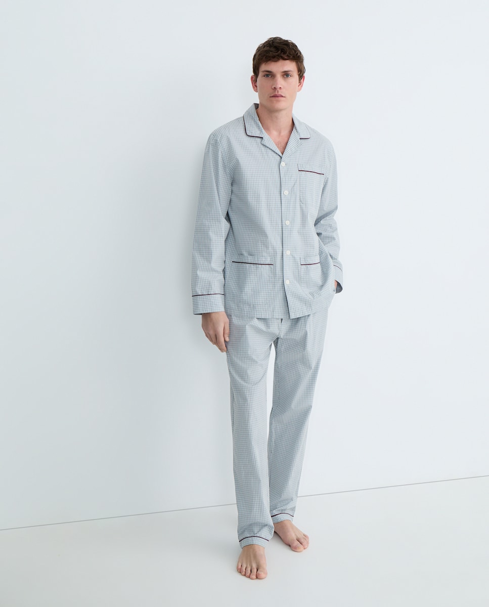 Pijama de hombre algodón Azul claro-1