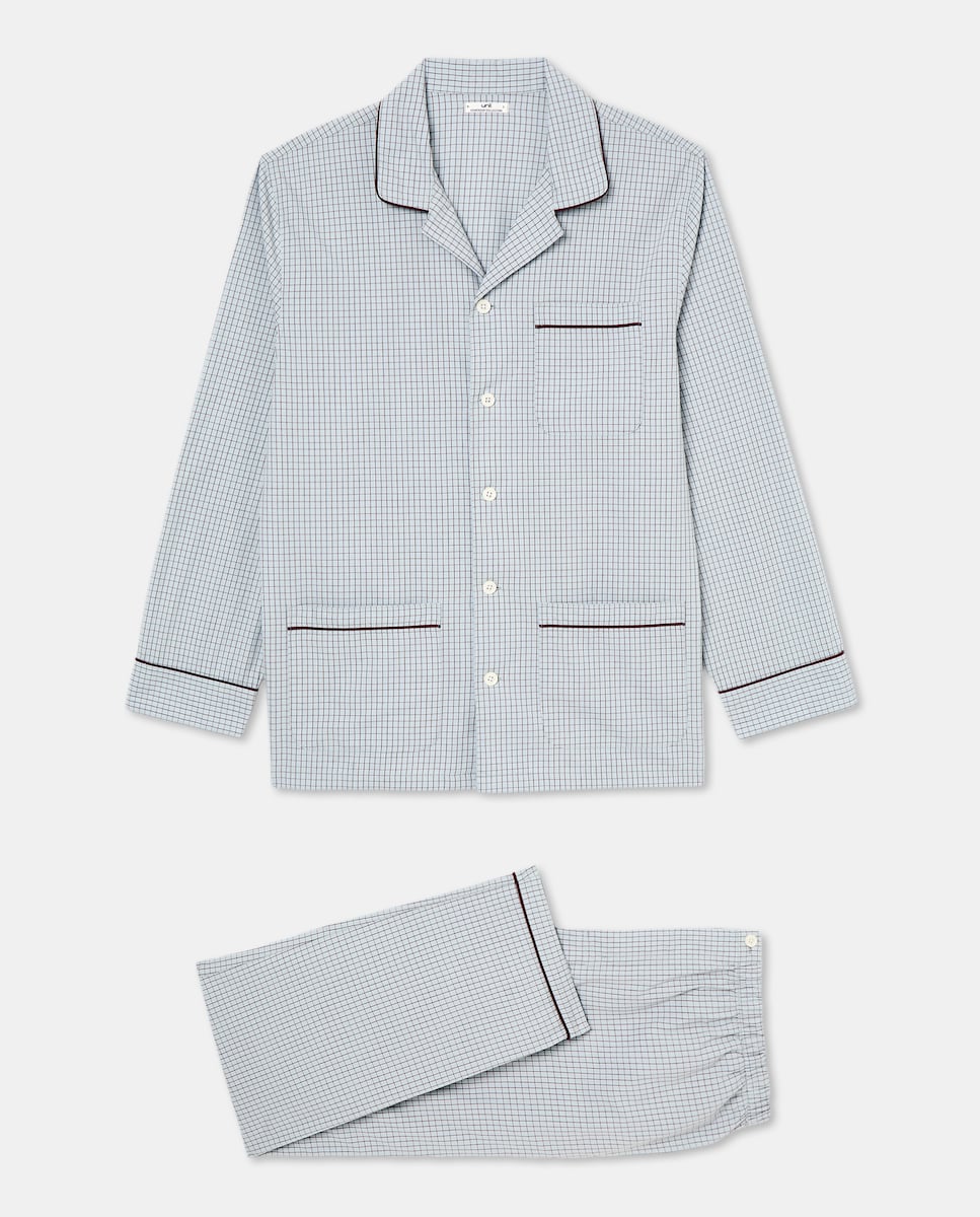 Pijama de hombre algodón Azul claro-3