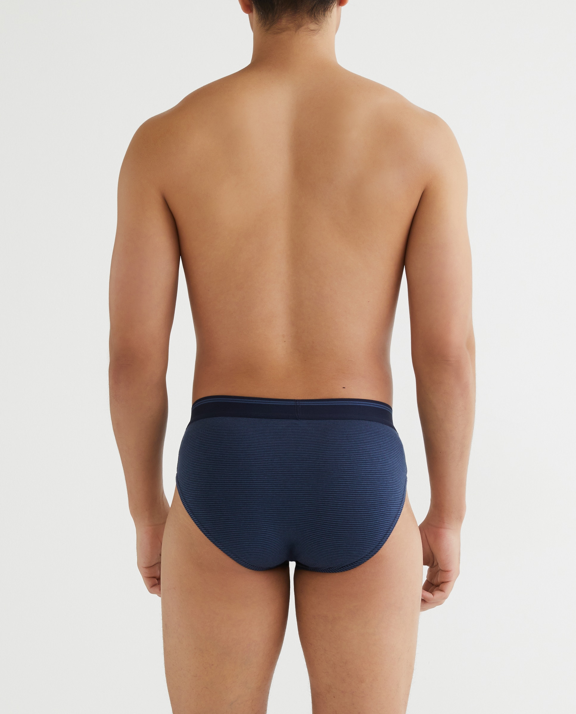 Pack 2 slips con rayas tejidas de hombre Azul-2
