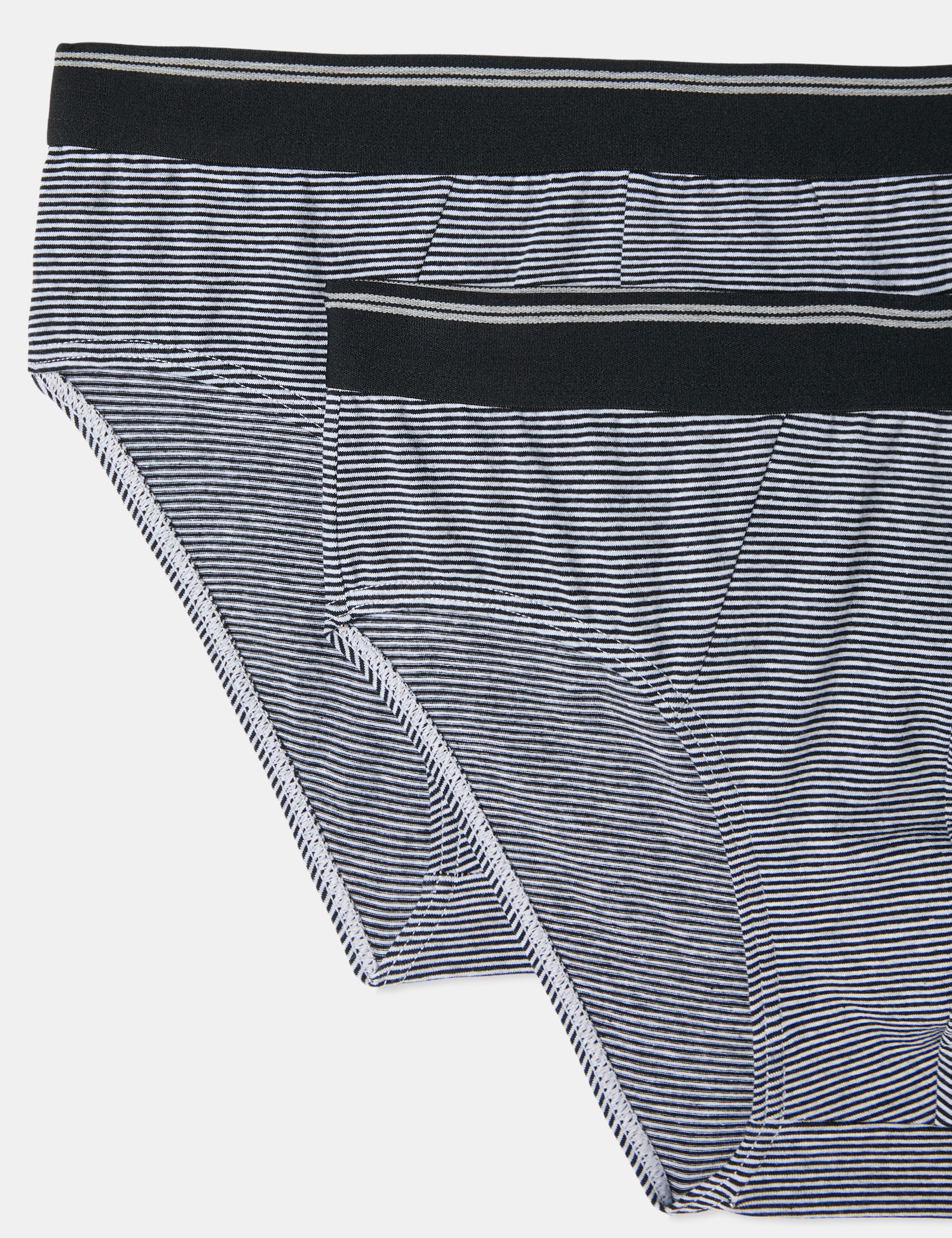 Pack 2 slips con rayas tejidas de hombre Negro-4