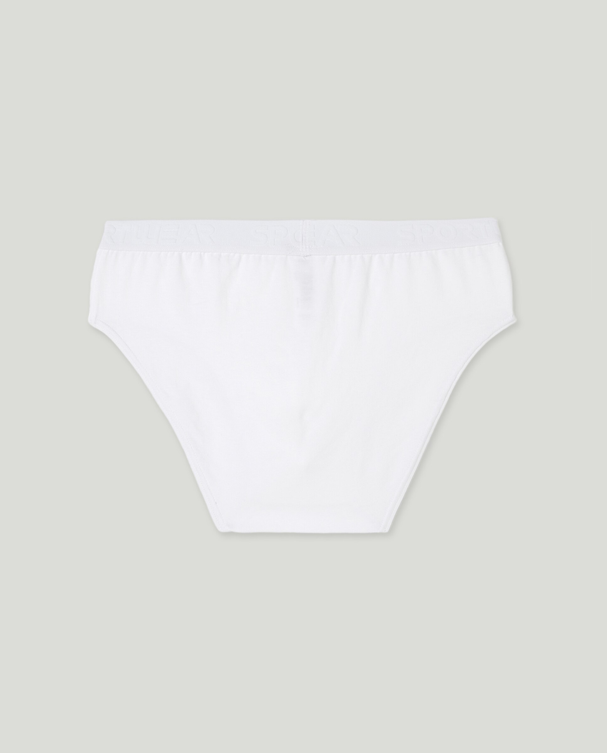 Pack 2 slips liso goma vista de hombre Blanco-3