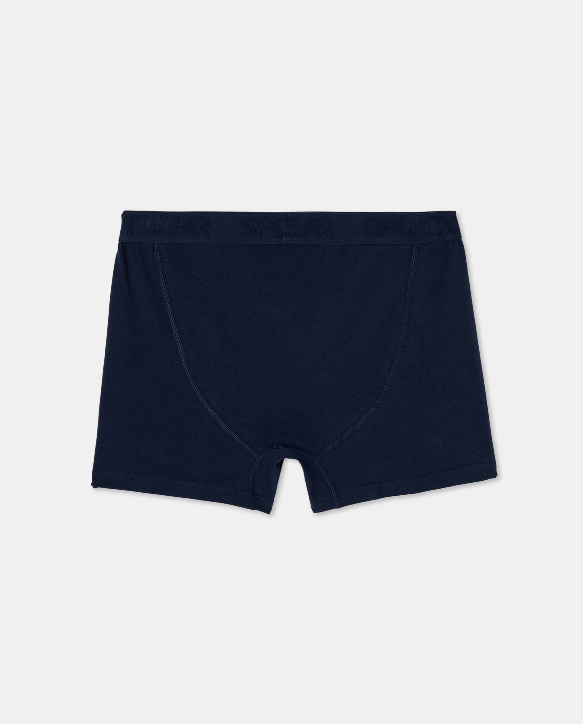 Pack 2 slips liso hombre con costura trasera Azul-3