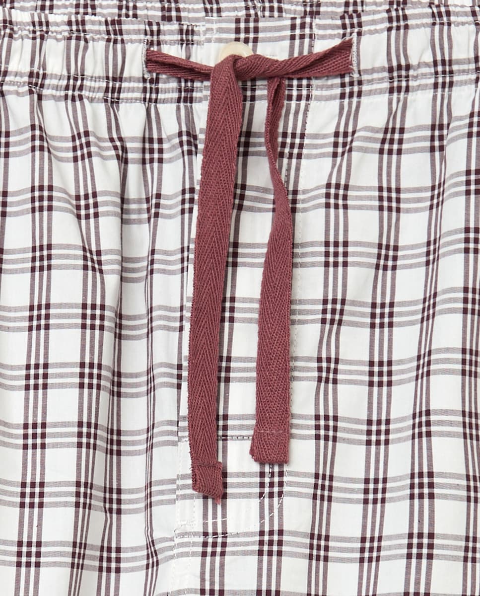 Pantalón Pijama hombre algodón Granate-5