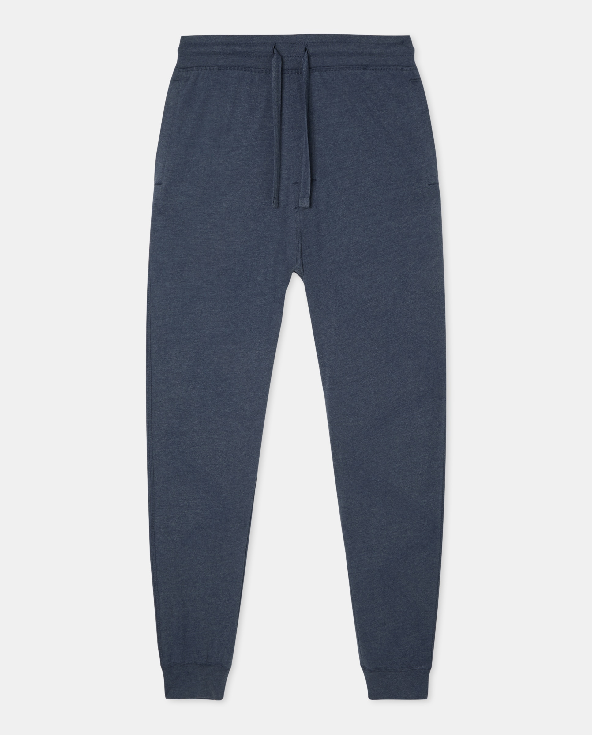 Pantalón punto hombre algodón con puño 400 Azul-4