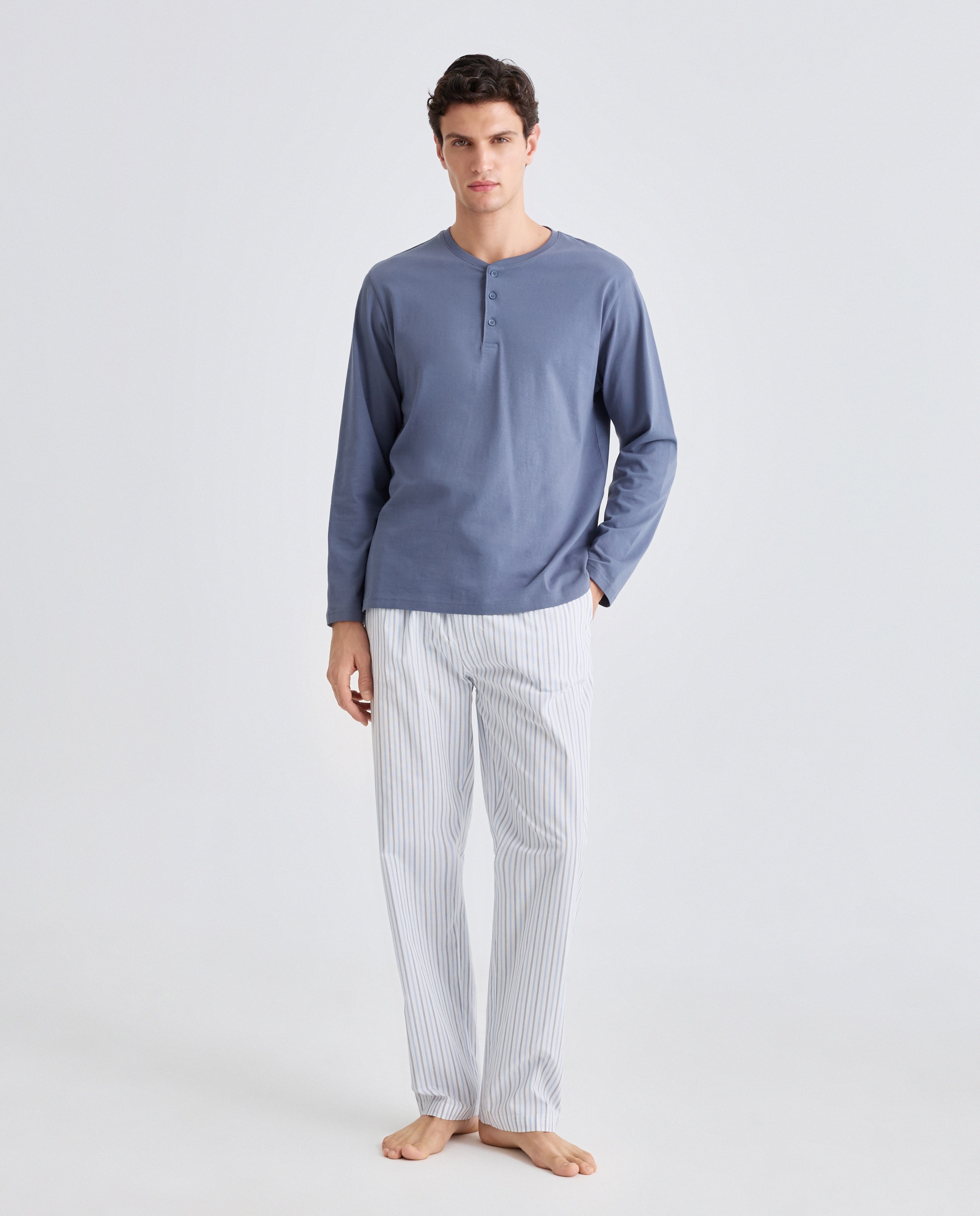 Imagen 0 de Pantalón pijama hombre con bolsillos de algodón