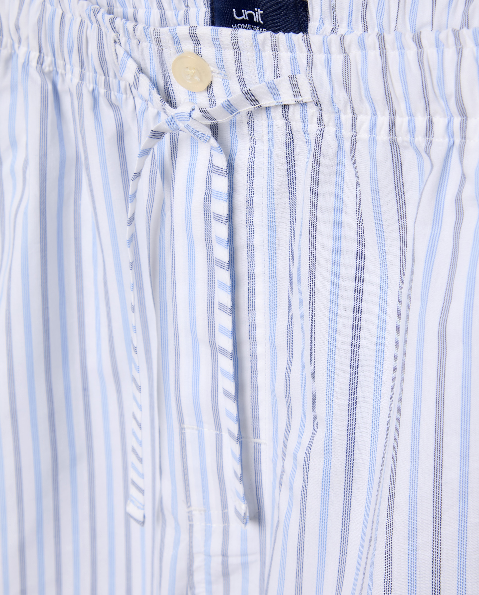 Pantalón pijama hombre con bolsillos de algodón Blanco-5
