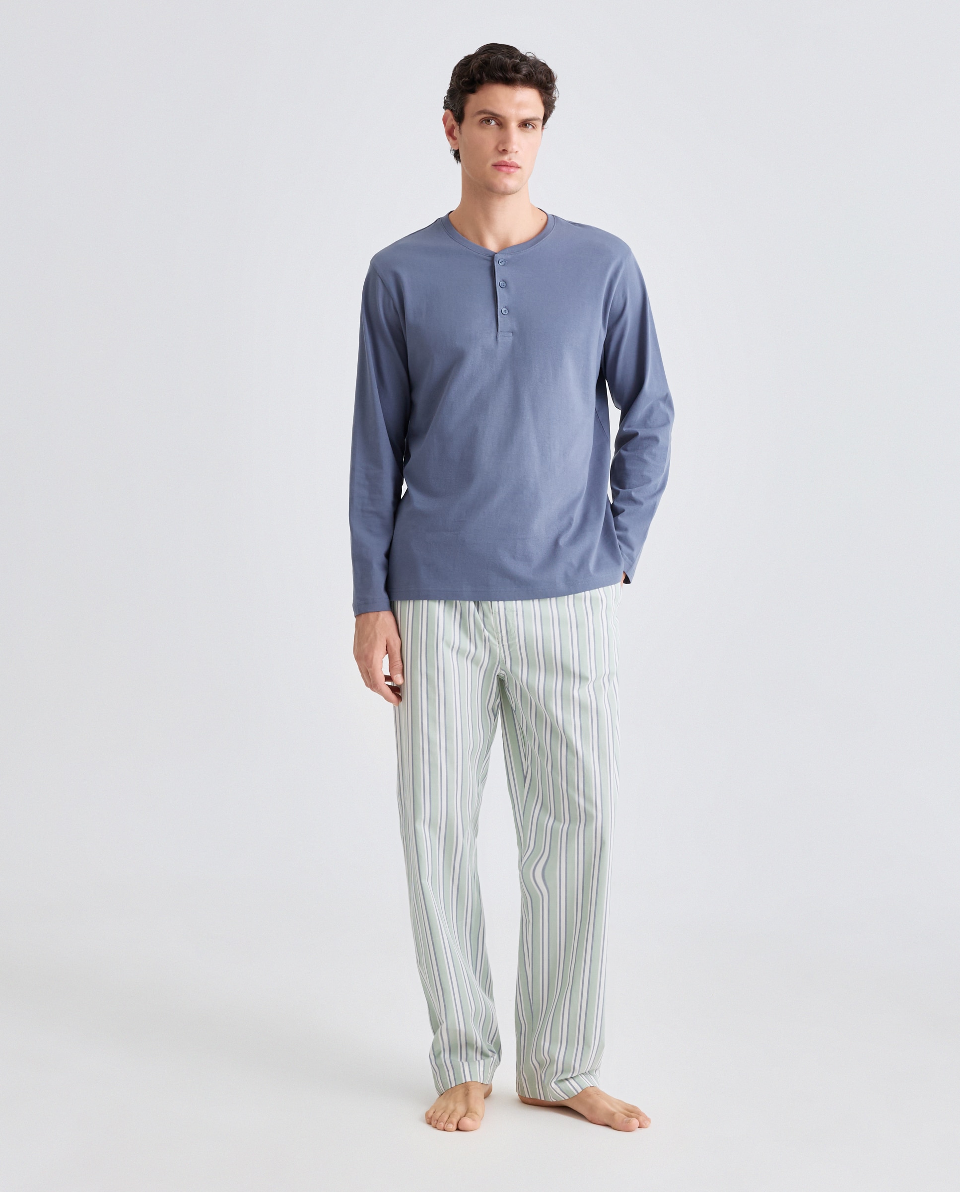 Imagen 0 de Pantalón pijama hombre con bolsillos de algodón