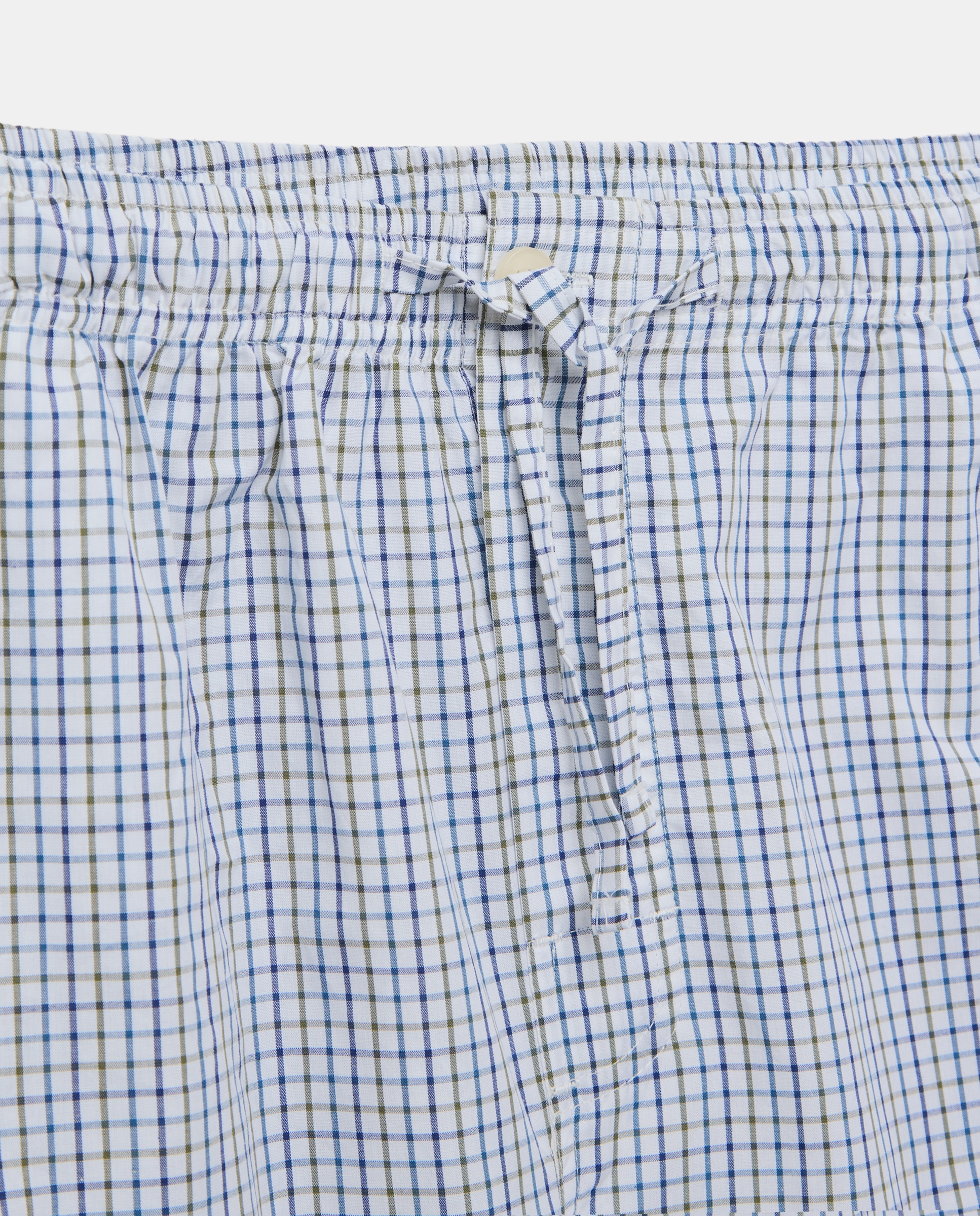 Pantalón pijama hombre con bolsillos de algodón Blanco-5