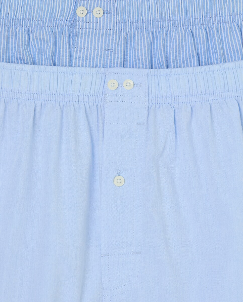 Pack 2 boxer algodón hombre Azul-6