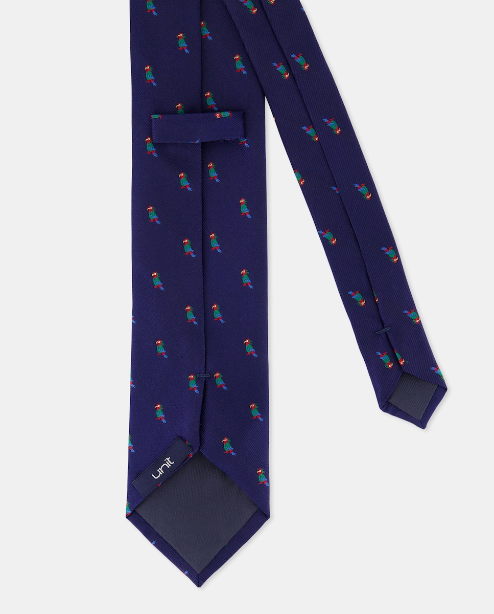 Corbata de seda Azul-2