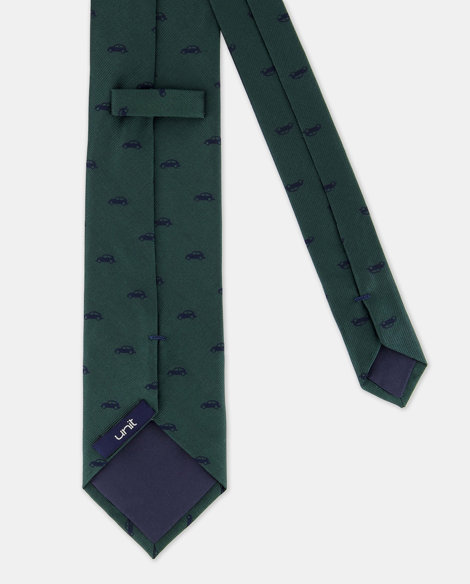 Corbata de seda Verde-2