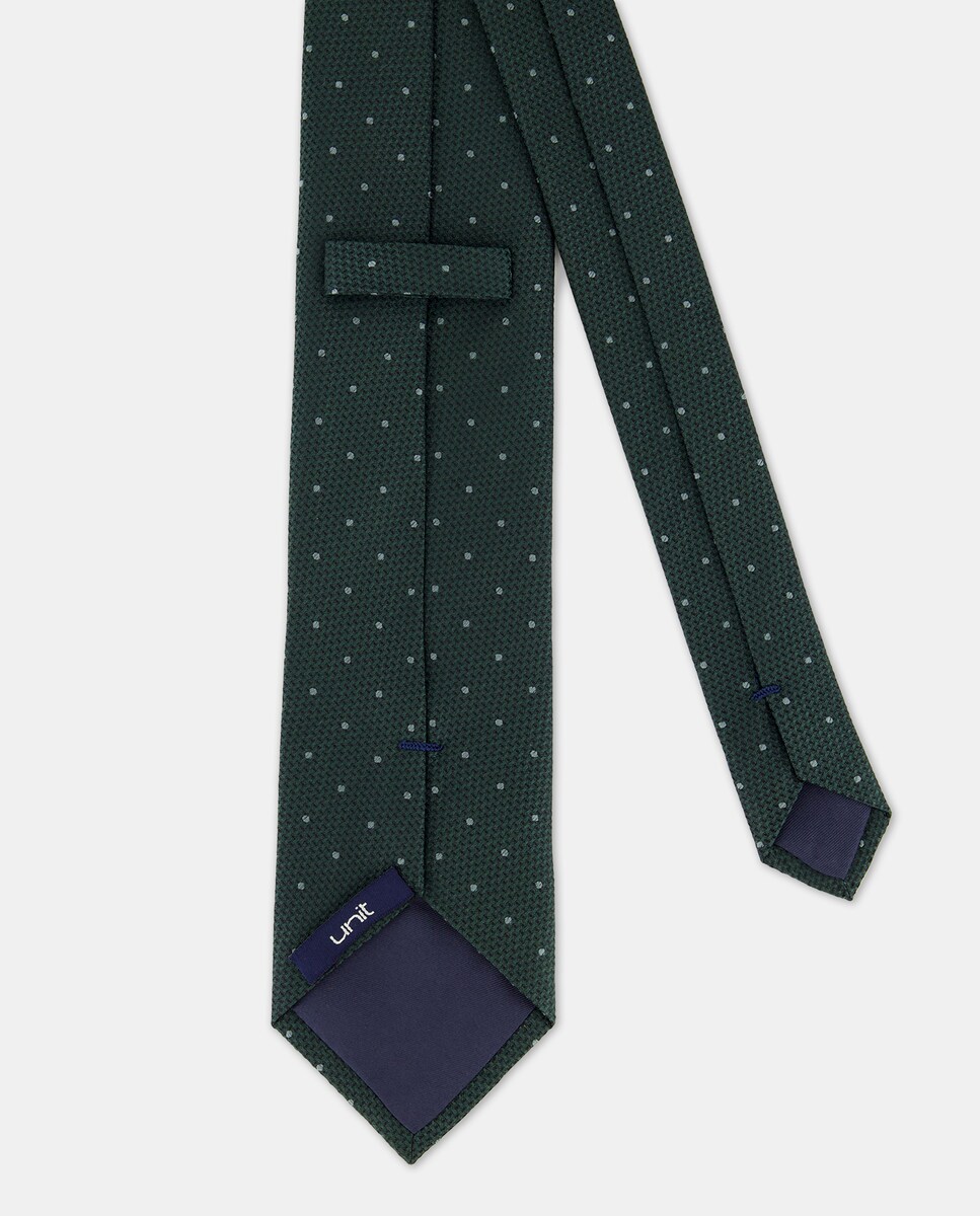 Corbata de seda Verde-2